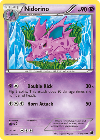 Nidorino Plasma Freeze Pokemon Card