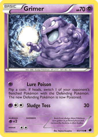 Grimer Plasma Freeze Pokemon Card
