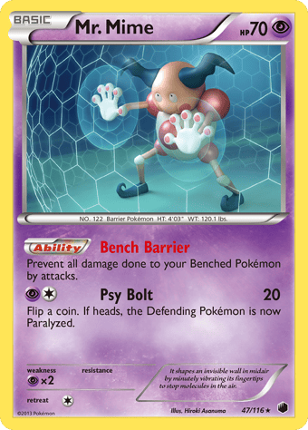 Mr. Mime Plasma Freeze Pokemon Card