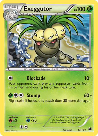 Exeggutor Plasma Freeze Pokemon Card