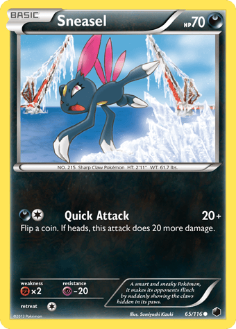 Sneasel Plasma Freeze Pokemon Card