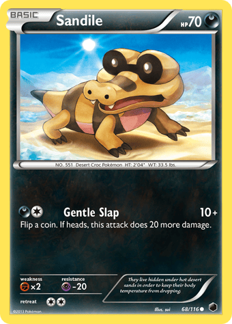Sandile Plasma Freeze Pokemon Card