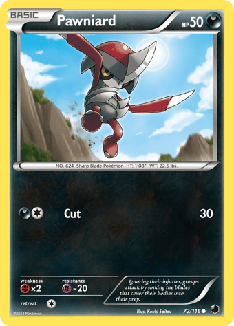 Pawniard Plasma Freeze Pokemon Card