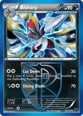 Bisharp Plasma Freeze Pokemon Card