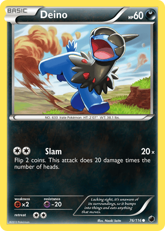 Deino Plasma Freeze Pokemon Card