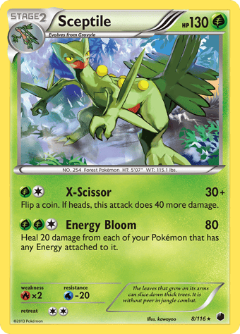 Sceptile Plasma Freeze Pokemon Card