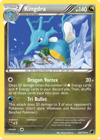 Kingdra Plasma Freeze Pokemon Card