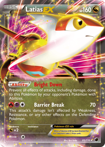 Latias-EX Plasma Freeze Pokemon Card