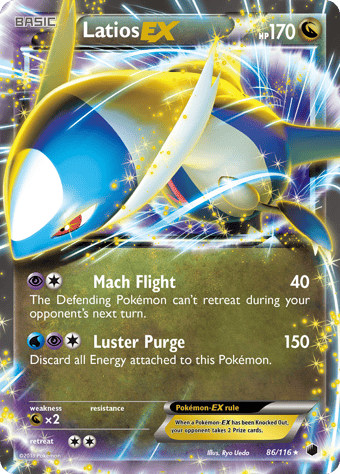 Latios-EX Plasma Freeze Pokemon Card