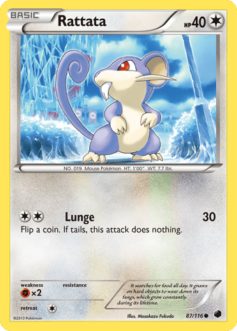 Rattata Plasma Freeze Pokemon Card