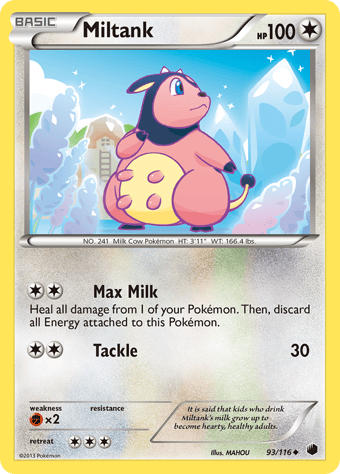 Miltank Plasma Freeze Pokemon Card