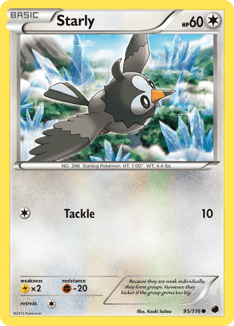 Starly Plasma Freeze Pokemon Card