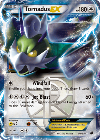 Tornadus-EX Plasma Freeze Pokemon Card