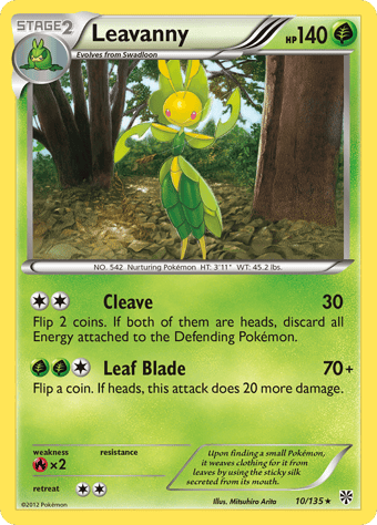 Leavanny Plasma Storm Pokemon Card