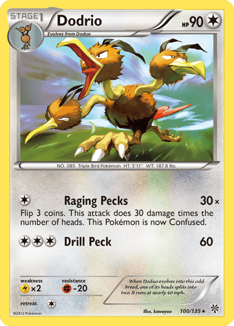 Dodrio Plasma Storm Pokemon Card