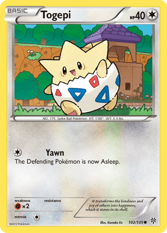 Togepi Plasma Storm Pokemon Card