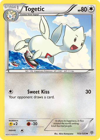 Togetic Plasma Storm Pokemon Card