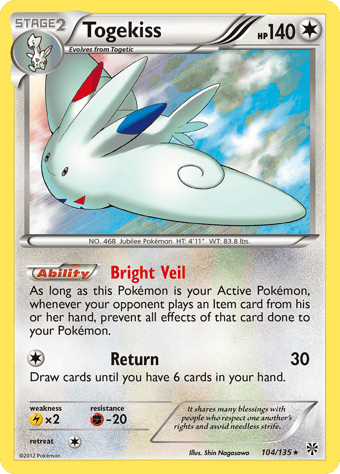 Togekiss Plasma Storm Pokemon Card