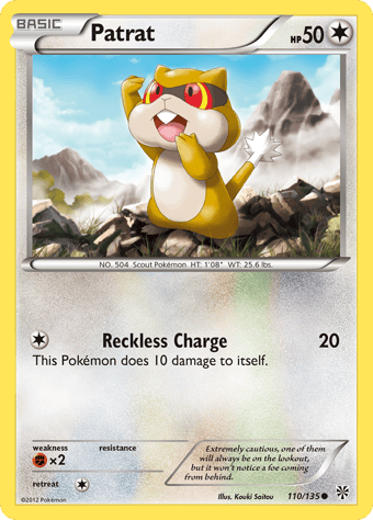 Patrat Plasma Storm Pokemon Card