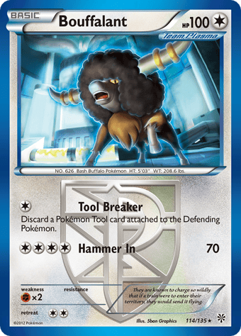 Bouffalant Plasma Storm Pokemon Card
