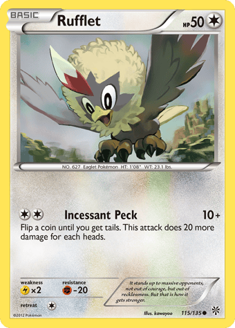 Rufflet Plasma Storm Pokemon Card