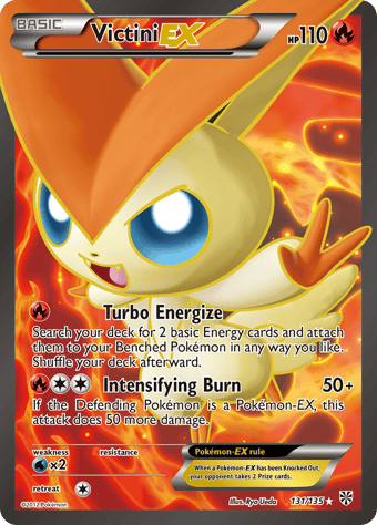Victini-EX Plasma Storm Pokemon Card