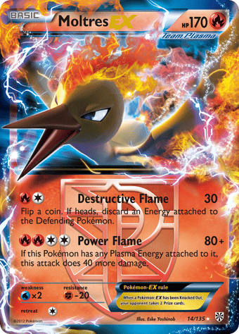 Moltres-EX Plasma Storm Pokemon Card
