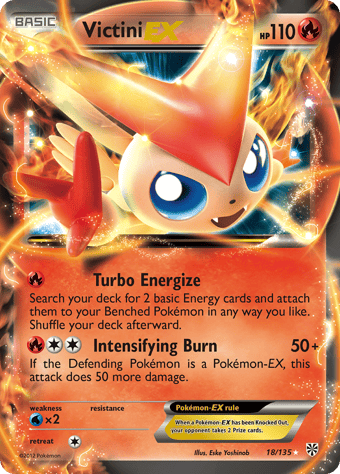 Victini-EX Plasma Storm Pokemon Card