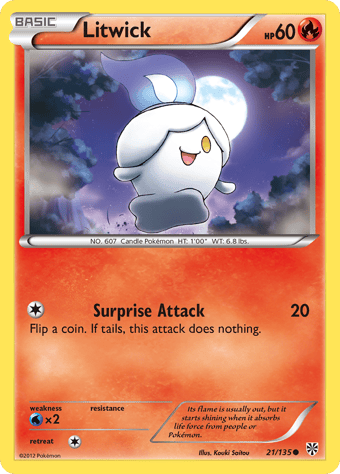 Litwick Plasma Storm Pokemon Card