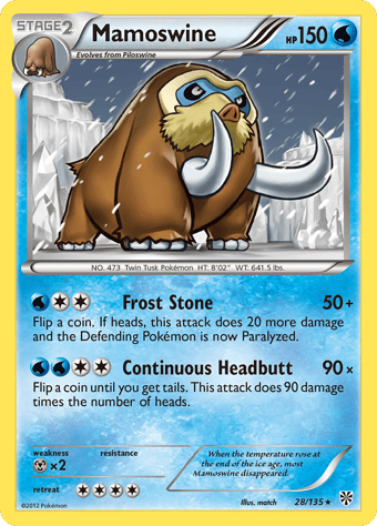 Mamoswine Plasma Storm Pokemon Card