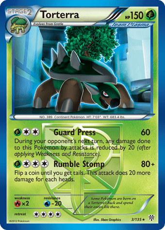 Torterra Plasma Storm Pokemon Card