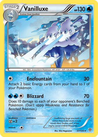 Vanilluxe Plasma Storm Pokemon Card