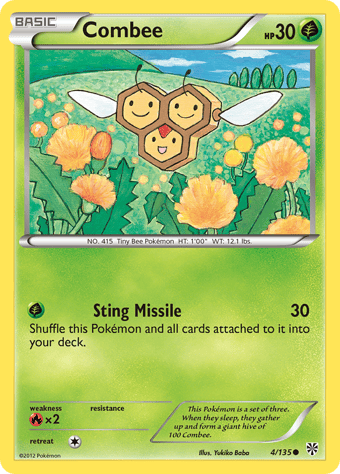 Combee Plasma Storm Pokemon Card