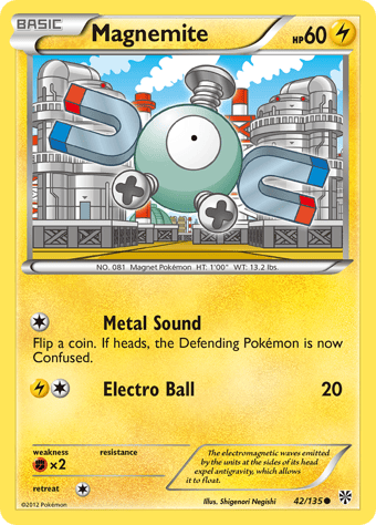 Magnemite Plasma Storm Pokemon Card