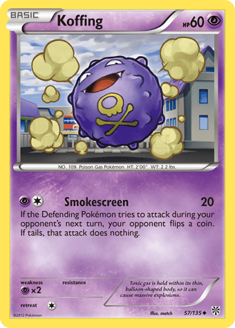 Koffing Plasma Storm Pokemon Card
