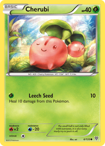 Cherubi Plasma Storm Pokemon Card
