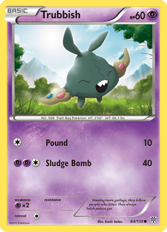 Trubbish Plasma Storm Pokemon Card