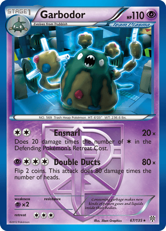 Garbodor Plasma Storm Pokemon Card