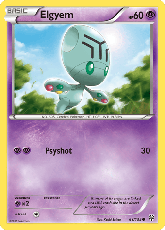 Elgyem Plasma Storm Pokemon Card
