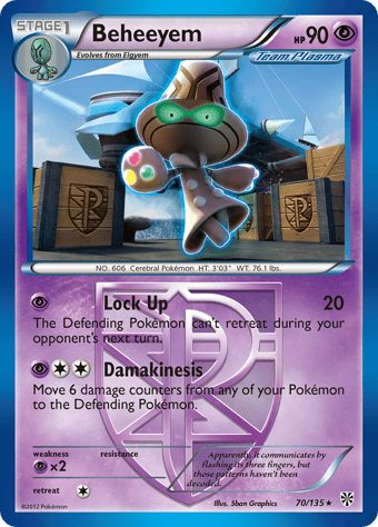 Beheeyem Plasma Storm Pokemon Card