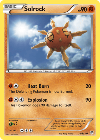 Solrock Plasma Storm Pokemon Card