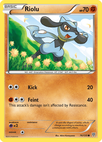 Riolu Plasma Storm Pokemon Card