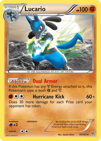 Lucario Plasma Storm Pokemon Card