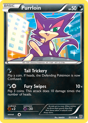 Purrloin Plasma Storm Pokemon Card