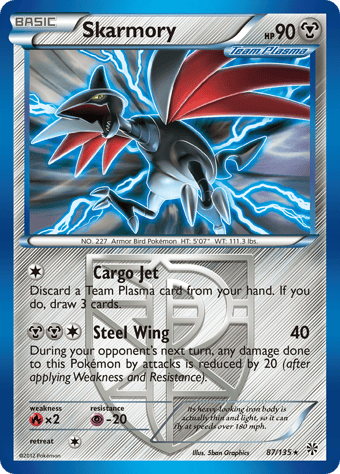 Skarmory Plasma Storm Pokemon Card