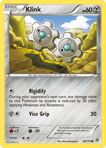 Klink Plasma Storm Pokemon Card