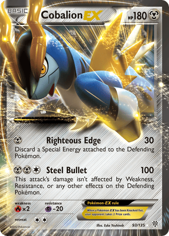 Cobalion-EX Plasma Storm Pokemon Card