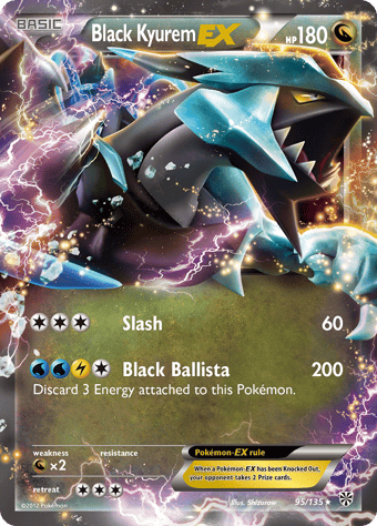 Black Kyurem-EX Plasma Storm Pokemon Card