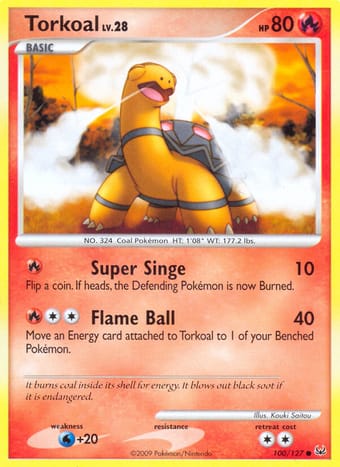 Torkoal Platinum Pokemon Card