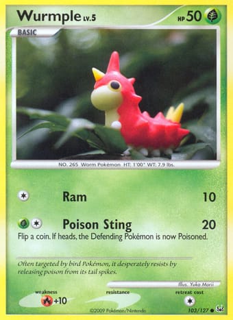 Wurmple Platinum Pokemon Card